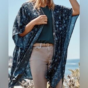 J. Jill Floral Artisanal Beaded Kimono